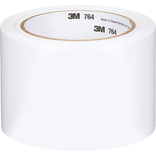 764 General-Purpose Vinyl Tape, 76 mm (3") W x 32.9 m (108') L, 5 mils, White Les Fournitures Industrielles Méga