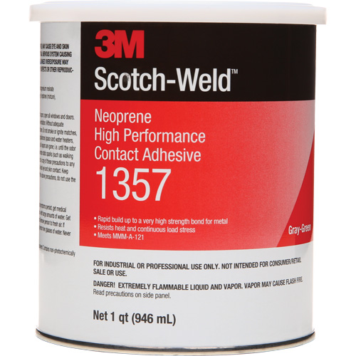 Neoprene High-Performance Contact Adhesive, Can, 32 fl. oz., Grey Les Fournitures Industrielles Méga
