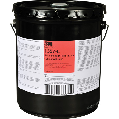 Colle contact haute performance &agrave; base de n&eacute;opr&egrave;ne, Baril, 5 gal., Vert Les Fournitures Industrielles Méga