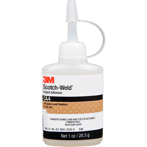Scotch-Weld Instant Adhesive CA4, Clear, Bottle, 1 oz. Les Fournitures Industrielles Méga
