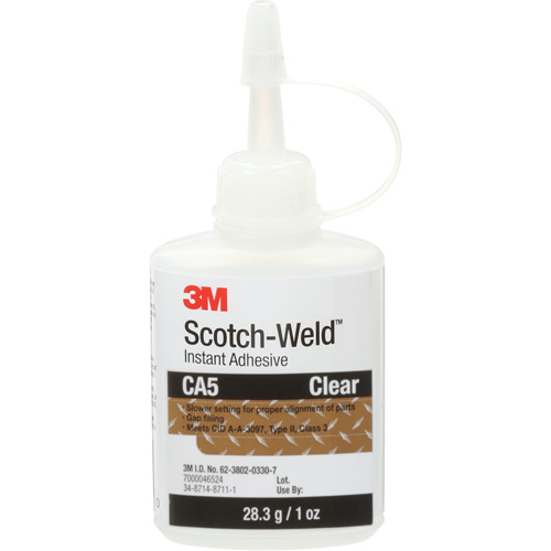Scotch-Weld Instant Adhesive CA5, Clear, Bottle, 1 oz. Les Fournitures Industrielles Méga
