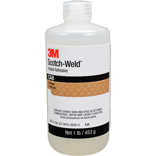Adh&eacute;sif instantan&eacute; CA8 Scotch-Weld, Transparent, Bouteille, 1 lb Les Fournitures Industrielles Méga