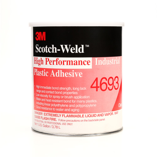 Adh&eacute;sif en plastique industriel haute performance, 1 gal., Gallon, Jaune Les Fournitures Industrielles Méga
