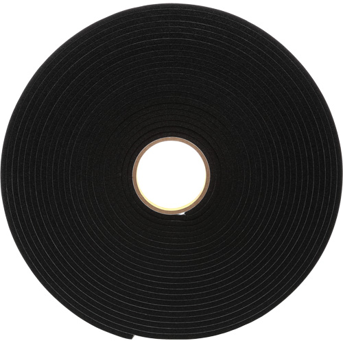 4504 Vinyl Foam Tape, 25.4 mm (1") W x 16.5 m (54') L, 250 mils, Black Les Fournitures Industrielles Méga