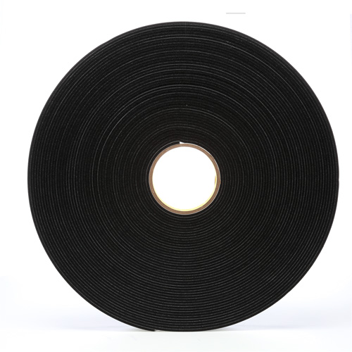 Ruban en mousse de vinyle 4508, 25,4 mm (1") la x 32,9 m (108') lo, 125 mils, Noir Les Fournitures Industrielles Méga