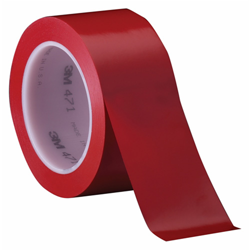 471 Vinyl Tape, 102 mm (4") W x 32.9 m (108') L, 5.2 mils, Red Les Fournitures Industrielles Méga