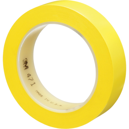 471 Vinyl Tape, 25.4 mm (1") W x 32.9 m (108') L, 5.2 mils, Yellow Les Fournitures Industrielles Méga
