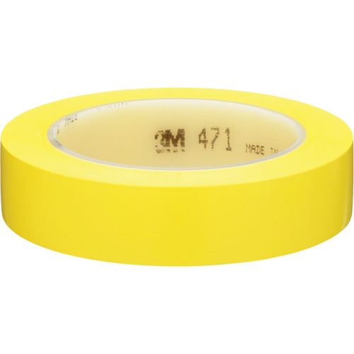 471 Vinyl Tape, 25.4 mm (1") W x 32.9 m (108') L, 5.2 mils, Yellow Les Fournitures Industrielles Méga