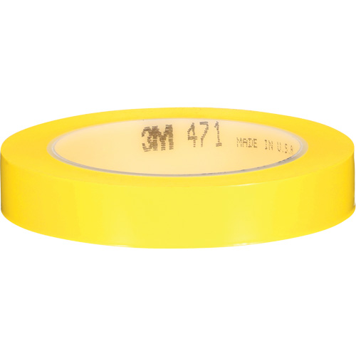 471 Vinyl Tape, 19 mm (3/4") W x 32.9 m (108') L, 5.3 mils, Yellow Les Fournitures Industrielles Méga