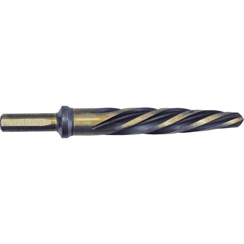 Al&eacute;soir pour automobile noir et or de premi&egrave;re qualit&eacute; Jet-Kut, 3/4", Cannelure Spirale, Acier rapide, Tige 3 m&eacute;plats Les Fournitures Industrielles Méga
