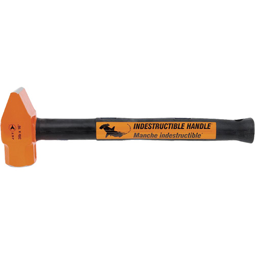 UCP-316 Marteau &agrave; panne droite &agrave; manche indestructible pour usage tr&egrave;s intensif, Poids de la t&ecirc;te 3 lb, Face Ordinaire, Prise Acier plein Les Fournitures Industrielles Méga