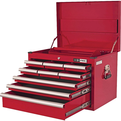 PMC2709 Pro Series Mechanic's Chest, 26" W, 9 Drawers, Red Les Fournitures Industrielles Méga