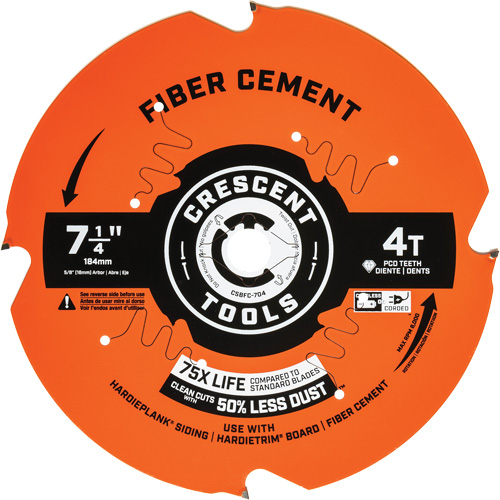 Circular Saw Blade, 7-1/4", 4 Teeth, Cement Use Les Fournitures Industrielles Méga