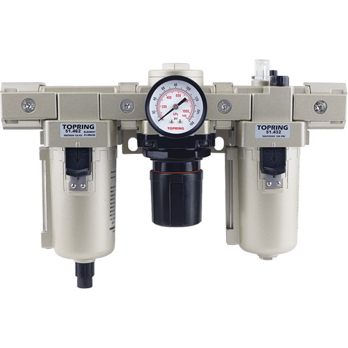 Filter, Regulator, Lubricator with Metal Bowl, 1/2" NPT, 150 PSI Les Fournitures Industrielles Méga