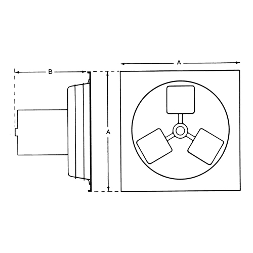 Ventilateur d'&eacute;chappement 12" s&eacute;rie panneau 1SP Les Fournitures Industrielles Méga