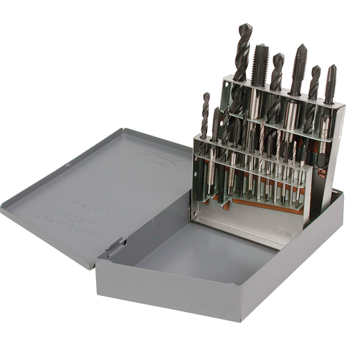 Blue Wizard Tap & Drill Set, 18 Pieces Les Fournitures Industrielles Méga