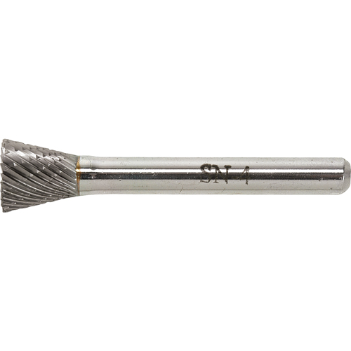 Fraise au carbure dur, SN-1, 1/4" dia., 1/4" Tige, 5/16" Prof. de la coupe Les Fournitures Industrielles Méga