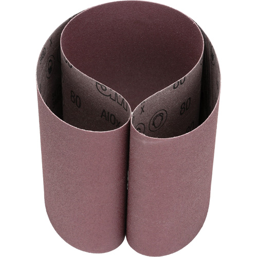 Courroie abrasive en toile 341D, 6" la x 48" lo, Oxyde d'aluminium, Grain 80 Les Fournitures Industrielles Méga