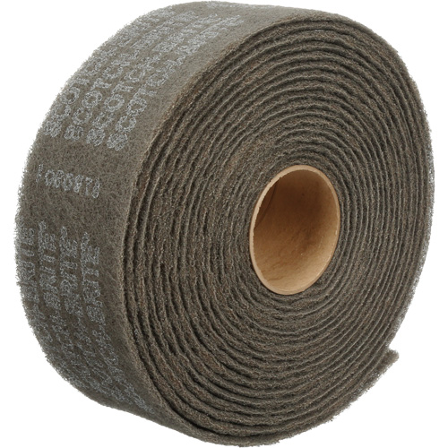 Ruban de nettoyage et de finition Scotch-Brite, Tr&egrave;s fin, 4" la x 30' lo Les Fournitures Industrielles Méga