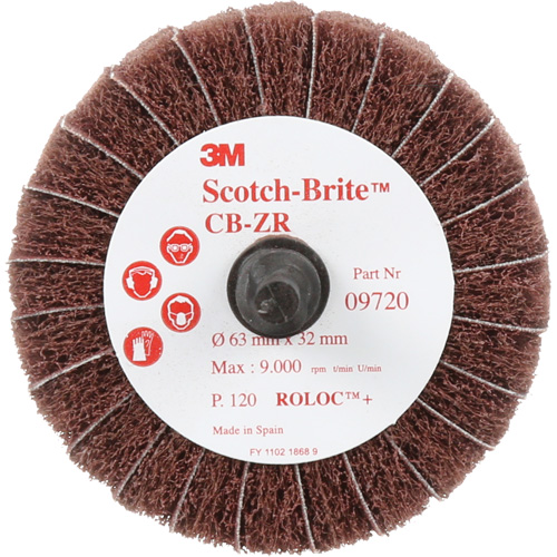 Disque combin&eacute; Scotch-Brite, 2-1/2" dia., Grain 120, Oxyde d'aluminium Les Fournitures Industrielles Méga