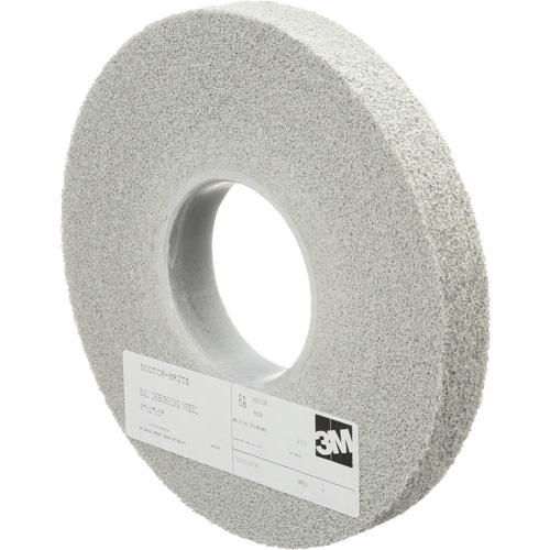 Meules d'&eacute;barbage EXL Scotch-Brite, 8" x 1", Arbre de 3", Oxyde d'aluminium Les Fournitures Industrielles Méga