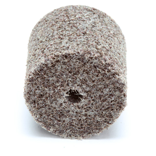 Meule d'abrasion et de polissage unitaris&eacute;e Scotch-Brite, 1" x 1", Arbre de 3/16"-7, Grain de Moyen, Oxyde d'aluminium Les Fournitures Industrielles Méga