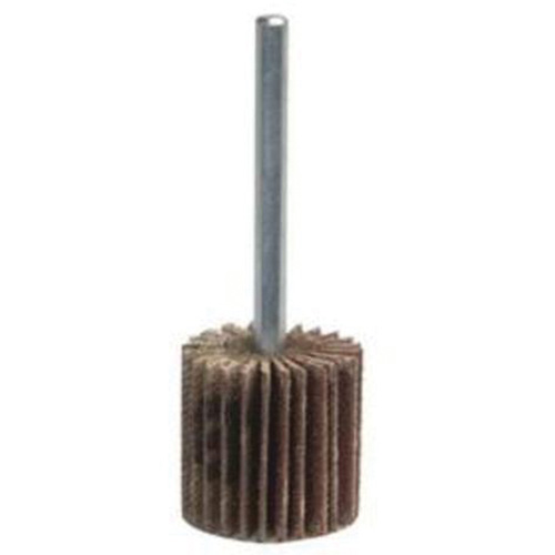 Grind-O-Flex Mini Mounted Flap Wheel, Aluminum Oxide, 80 Grit, 3" x 1" x 1/4" Les Fournitures Industrielles Méga