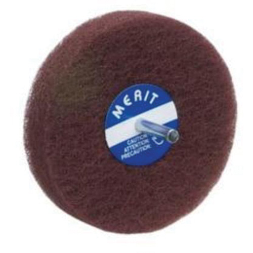 Abrasotex Non-Woven Disc Wheel, 4" Dia., Fine Grit, Aluminum Oxide Les Fournitures Industrielles Méga