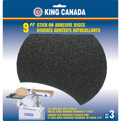 Disque de ponçage pour le bois, 9" dia., Grain 60 Les Fournitures Industrielles Méga