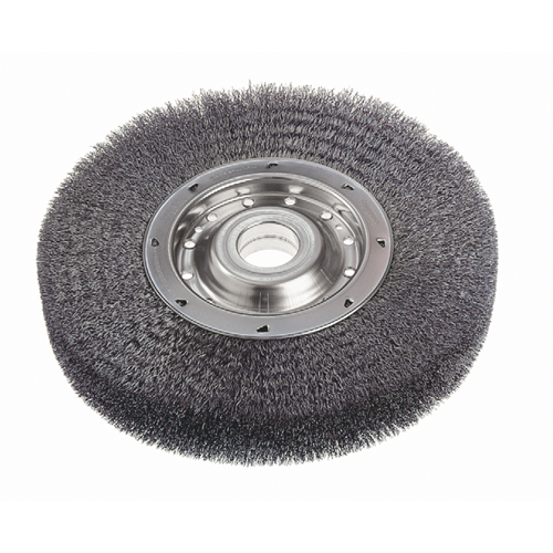 Brosses rotatives &agrave; fils cr&ecirc;p&eacute;s - Face large, 10" dia., Fils 0,0118", Arbre 2" Les Fournitures Industrielles Méga