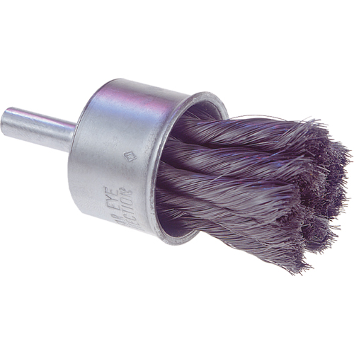 Knot Wire End Brush, 1/2" Dia., 0.0104" Wire Dia., 1/4" Shank Les Fournitures Industrielles Méga