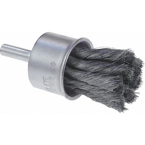 Brosses mont&eacute;es &agrave; fils nou&eacute;s, 1" dia., dia. Des fils 0,006", Tige 1/4" Les Fournitures Industrielles Méga