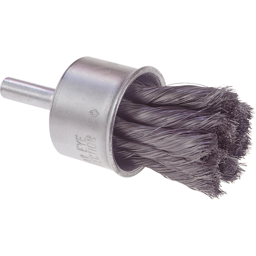 Brosses mont&eacute;es &agrave; fils nou&eacute;s, 3/4" dia., dia. Des fils 0.014, Tige 1/4" Les Fournitures Industrielles Méga