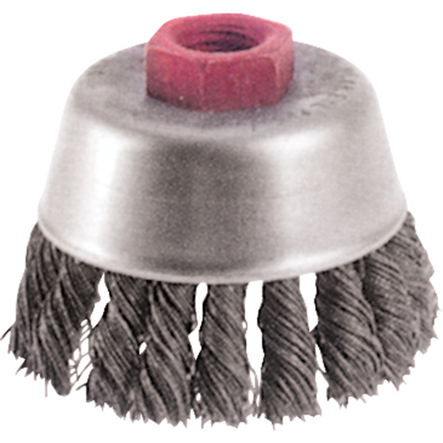 Brosses-boisseau &agrave; fils nou&eacute;s - Petites rectifieuses &agrave; grande vitesse, 2-3/4" dia. x M10x1,25 arbre Les Fournitures Industrielles Méga