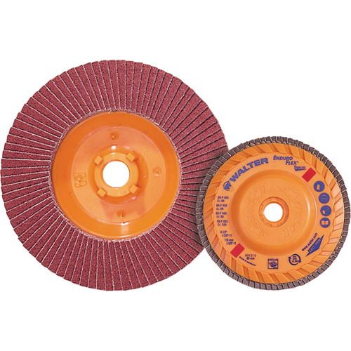 Enduro-Flex Stainless Flap Disc, 4-1/2" x 5/8"-11, Type 27, 40 Grit, Zirconia Alumina Les Fournitures Industrielles Méga
