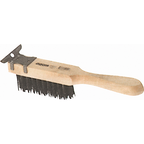 Brosses de grattage &agrave; grattoir, manche droit, Acier, 4 x 11 rangs de fils, Longueur 11-3/8" Les Fournitures Industrielles Méga