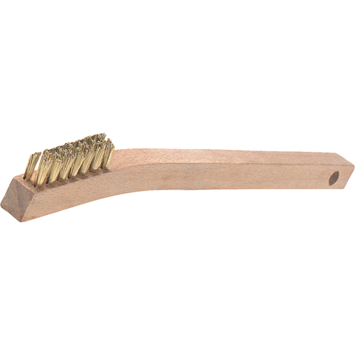 Brosses de grattage &agrave; petit manche, garnissage en V, Acier, 3 x 7 rangs de fils, Longueur 7-7/8" Les Fournitures Industrielles Méga