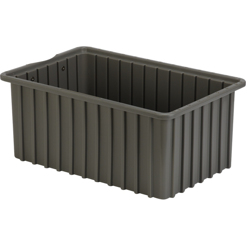 Contenants Divider Box, Poly&eacute;thyl&egrave;ne, 16,5" la x 10,9" p x 7" h, Gris Les Fournitures Industrielles Méga