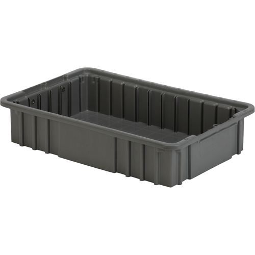 Divider Box, Polyethylene, 15.5" W x 9.9" D x 3.5" H, Grey Les Fournitures Industrielles Méga