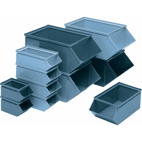 Bac en acier, Cap. 100 lb, 12" la x 20-1/2" p x 9-1/2" h, Bleu Les Fournitures Industrielles Méga