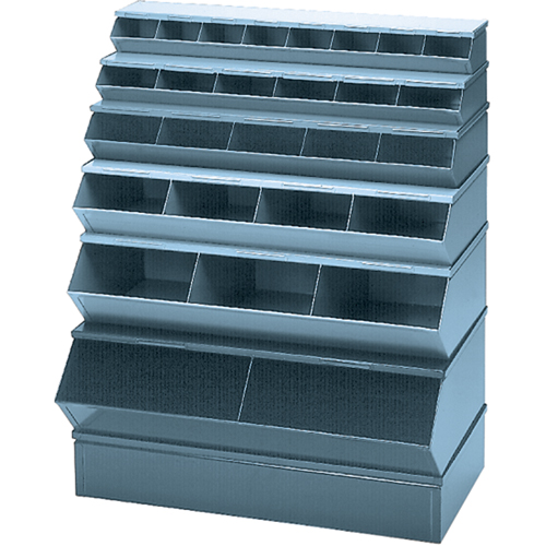 Bacs sectionnels superposables, Cap. 100 lb, 37" la x 20-1/2" p x 9-1/2" h, Bleu Les Fournitures Industrielles Méga