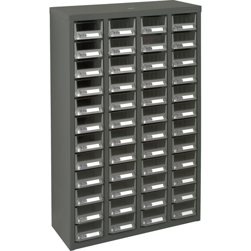 Casiers pour pi&egrave;ces KPC-400, Acier galvanis&eacute;, 48 tiroirs, 22-3/5" x 8-7/10" x 36-9/10", Gris Les Fournitures Industrielles Méga