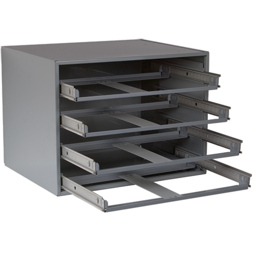 Casiers pour boîtes &agrave; compartiments, Acier, 4 compartiments, 20" la x 15-3/4" p, 15" h, Gris Les Fournitures Industrielles Méga