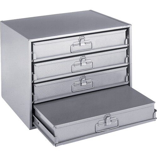 Casiers pour boîtes &agrave; compartiments, Acier, 4 compartiments, 20" la x 15-3/4" p, 15" h, Gris Les Fournitures Industrielles Méga