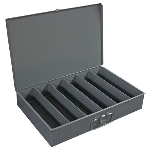 Compartment Steel Scoop Boxes , 18.34" W x 12.16" D x 3.16" H, 6 Vertical Compartments Les Fournitures Industrielles Méga