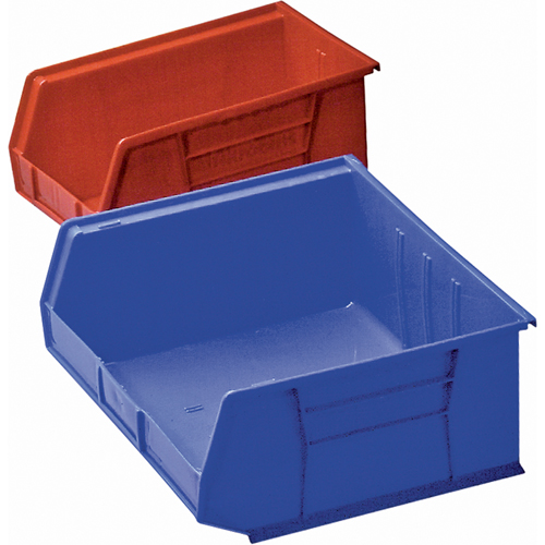 Plastic Bin, 8-1/4" W x 9" H x 18" D, Blue Les Fournitures Industrielles Méga