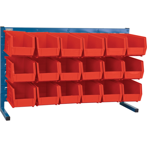 Rayonnage &agrave; persienne avec bacs, 18 bacs, 36" la x 8-1/4" p x 22" h Les Fournitures Industrielles Méga