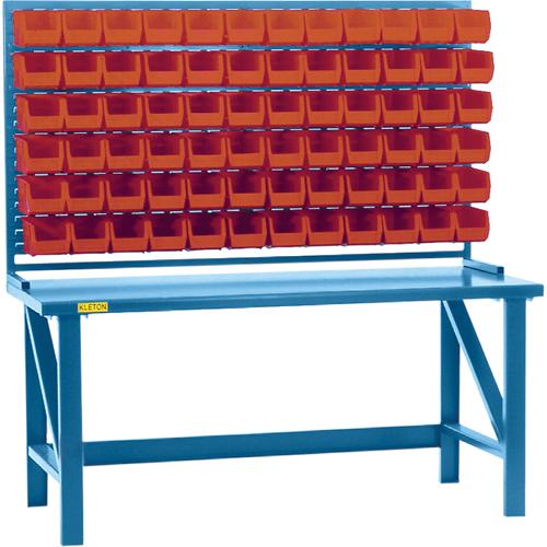 Rayonnage &agrave; persienne avec bacs, 72 bacs, 72" la x 15" p x 40" h Les Fournitures Industrielles Méga