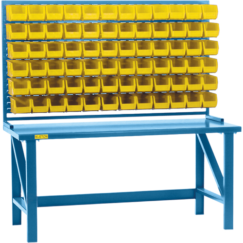 Rayonnage &agrave; persienne avec bacs, 36 bacs, 72" la x 15" p x 40" h Les Fournitures Industrielles Méga