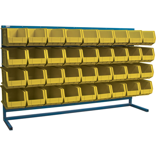 Rayonnage &agrave; persienne avec bacs, 36 bacs, 72" la x 15" p x 40" h Les Fournitures Industrielles Méga